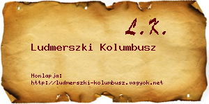 Ludmerszki Kolumbusz névjegykártya